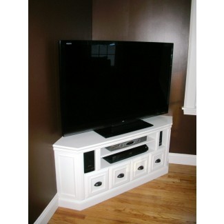  Muebles: deliciosas ideas de soporte para TV de esquina blanca ... 