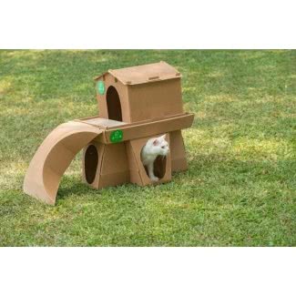  Castillo de gatito decorativo de cartón corrugado simple 
