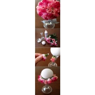  Centros de mesa de flores de seda para las mesas 1 