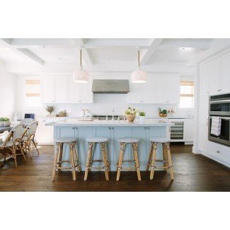  Blue Kitchen Island with Serena and Lily Riviera Backless ... 