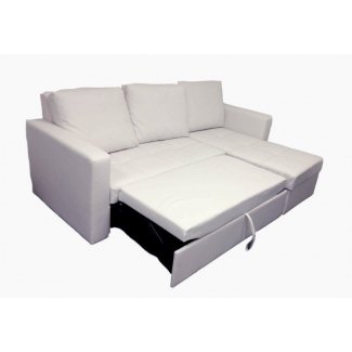  Sofá composable blanco moderno con chaise-futón sofá cama futón 