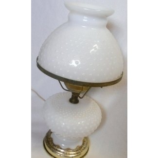  Lámpara de cristal de leche vintage con huracán 