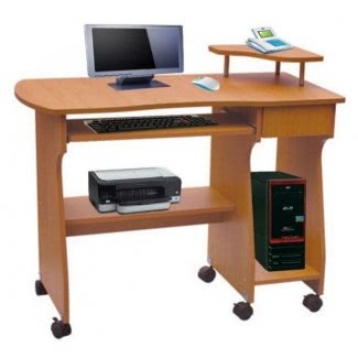 Tablero de madera de cerezo mesa para computadora escritorio con ruedas dx 1108 