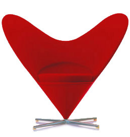  panton-heartchair2" title = "panton-heartchair2" width = "400" height = "511" class = "aligncenter size-full wp-image-2096"> </p>
<p> Aunque más de una silla para una sola persona, la Panton Heart Chair, diseñada en 1959, todavía sorprende a la gente con su sha Educación física. Así es como lo presenta el diseñador: </p>
<blockquote>
<p> “La mayoría de las personas se pasan la vida viviendo en una triste conformidad beige, con un miedo mortal a usar colores. El propósito principal de mi trabajo es provocar que las personas usen su imaginación y hacer que su entorno sea más emocionante ". -Verner Panton </p>
</blockquote>
<p> Lectura recomendada: <br /> Regalos para arquitectos <br /> Regalos únicos de inauguración de la casa </p>
</p></div>
<div class=