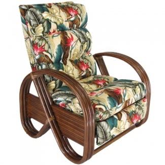  Silla reclinable para muebles tapizados en ratán Kailua Fabricada en EE. UU. 
