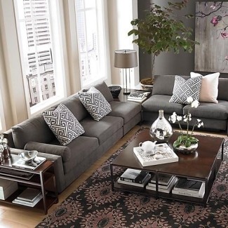  Ideas de sala de estar con sofá gris oscuro 