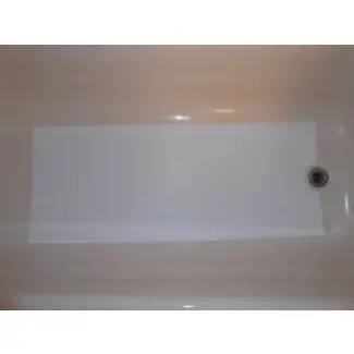  Seguro Way Traction Alfombrilla de baño de seguridad antideslizante antideslizante de vinilo adhesivo blanco de 16 "x 40" con corte de drenaje 