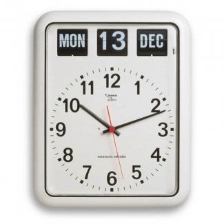  Reloj de pared con fecha y día 