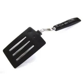  Ekco espátula pequeña de nailon negro utensilio de cocina de plástico mango corto 