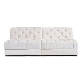  Modular Armless Sofá con tapizado de terciopelo perlado 