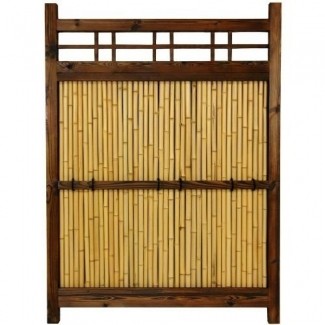  Muebles orientales de 4 pies por 3 pies de bambú japonés Kumo Fence 