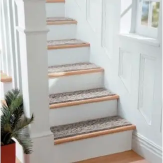  Juego 4 29 peldaños de escalera interiores lavables con desplazamiento, opción de alfombra 