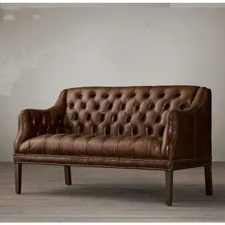  Banco de sofá de cuero 