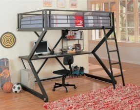 Drew Full Workstation Loft Bed with Desk 