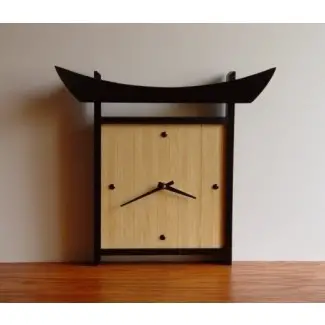  Reloj de pared de bambú de estilo japonés 1 