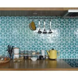  Azulejo para salpicaduras de azulejos hexagonales 