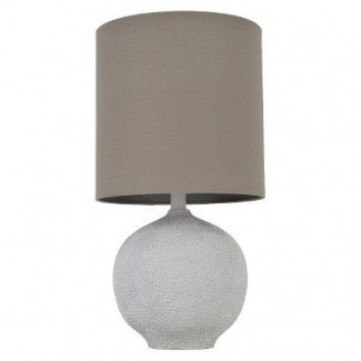  Lámpara de mesa esférica texturizada Hunt con pantalla gris apilable incluye 