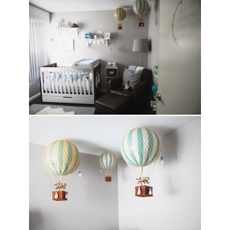  Habitación de niños con globos de aire caliente 