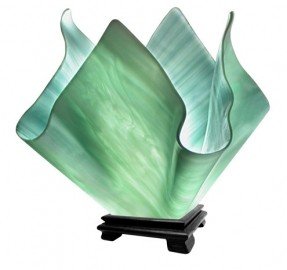  Lámpara de mesa Radiance Flame Vase 11.25 "H con pantalla novedosa 