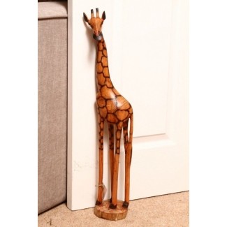  Jirafas talladas a mano jirafa de madera sudafricana de 130 cm de altura 