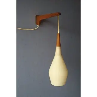  Vtg lámpara colgante moderno danés de mediados de siglo colgante de pared 