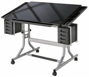  Craft Master II Deluxe Art & Drawing Glass Top Table 