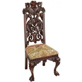  Réplica antigua de caoba maciza tallada a mano Knottingley Manor Chair 
