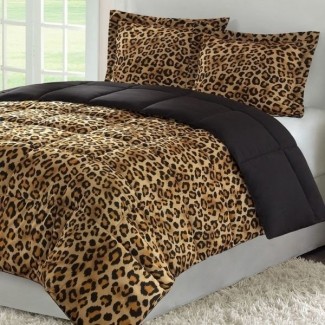  Ropa de cama con estampado de leopardo tamaño king 