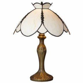  Lámpara de mesa de vidrio manchado de 17 "H Downton Abbey con pantalla de cuenco 