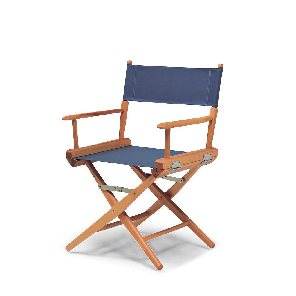Silla de director Telescope Casual, famosa en todo el mundo, de altura, verde con marco barnizado